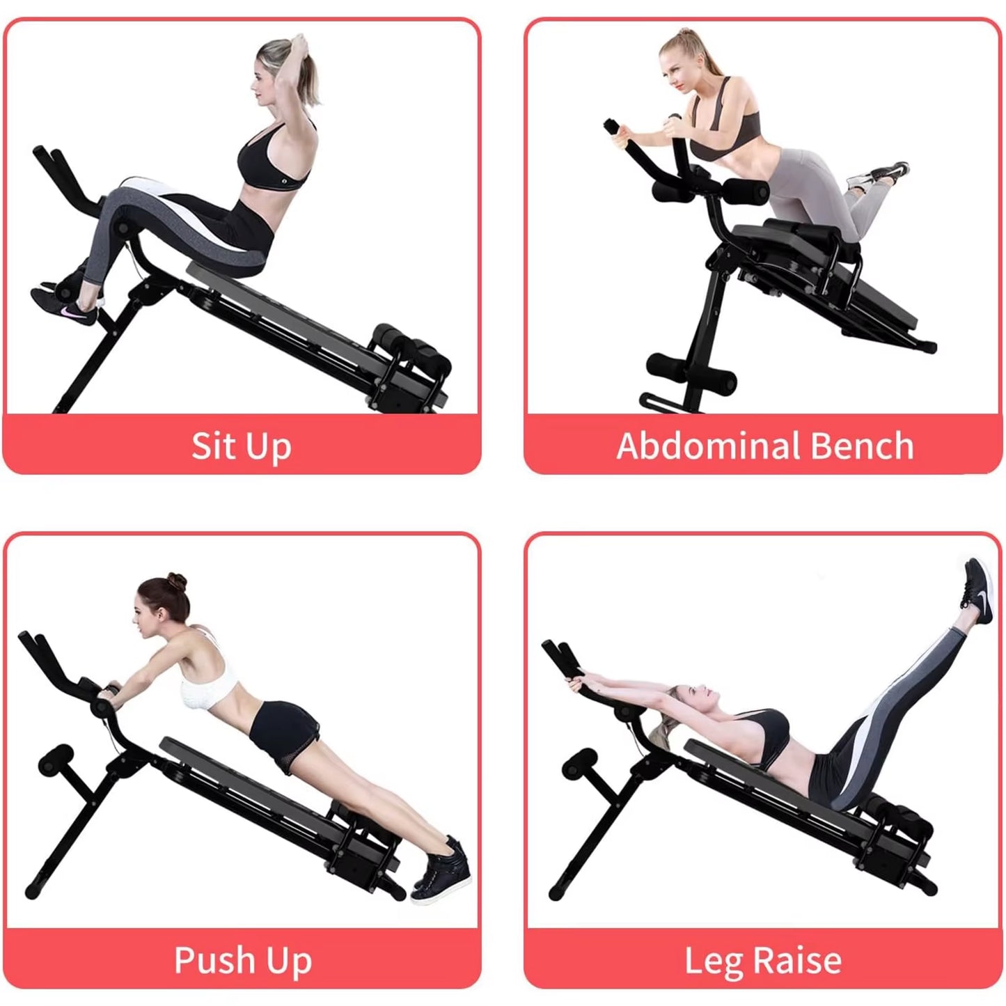Ab Workout Equipment Machine for Stomach Workout Foldable Abdominal Trainer Home Gym Adjustable Ab Exercise