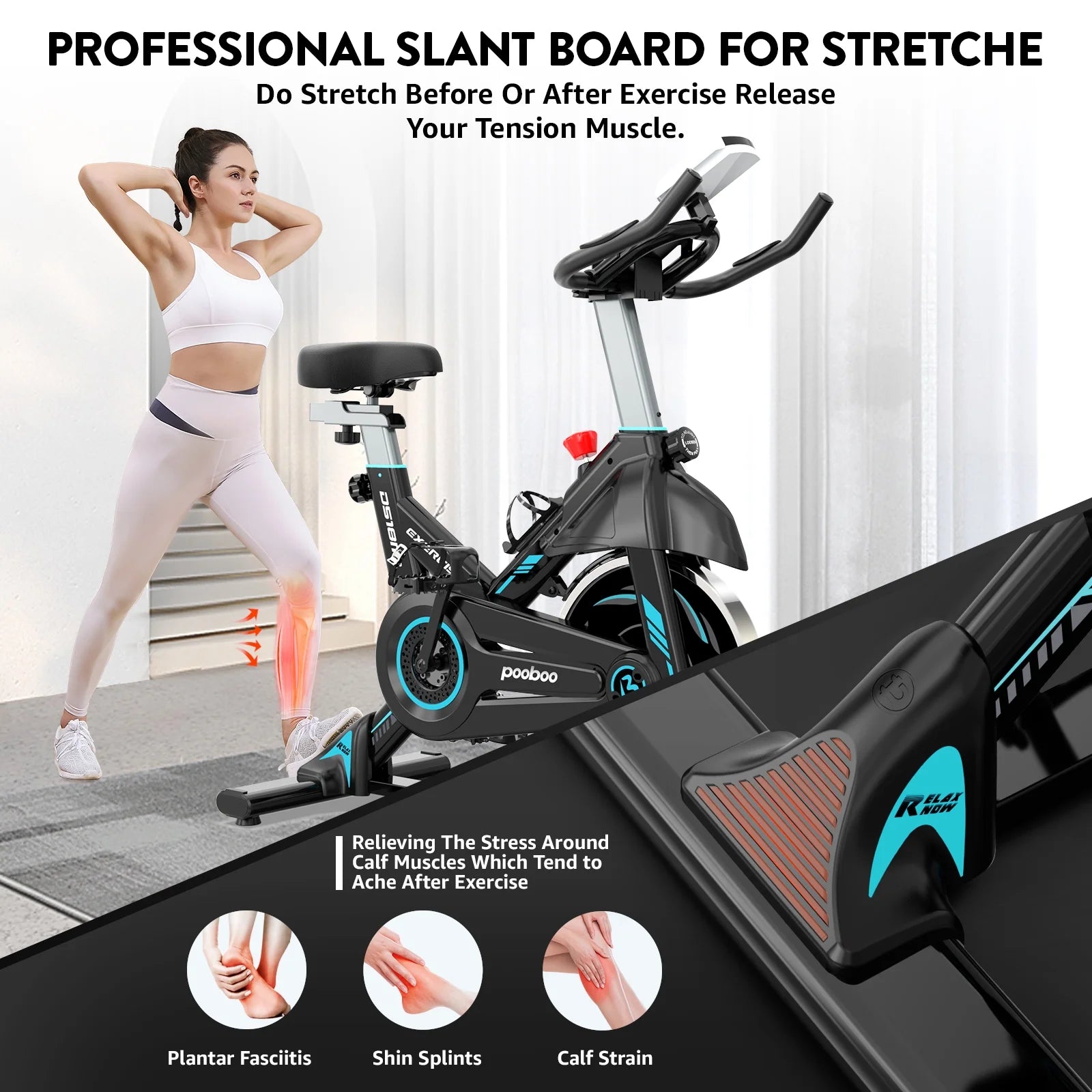Magnetic Indoor Cycling Bike Stationary Exercise Bikes Home Cardio Workout Bicycle Machine 350Lb Flywheel Weight 40Lbs