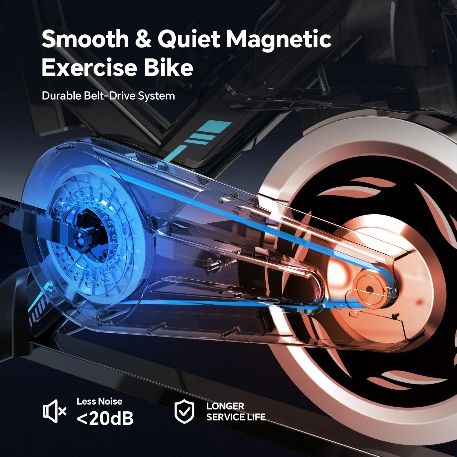 Magnetic Indoor Cycling Bike Stationary Exercise Bikes Home Cardio Workout Bicycle Machine 350Lb Flywheel Weight 40Lbs