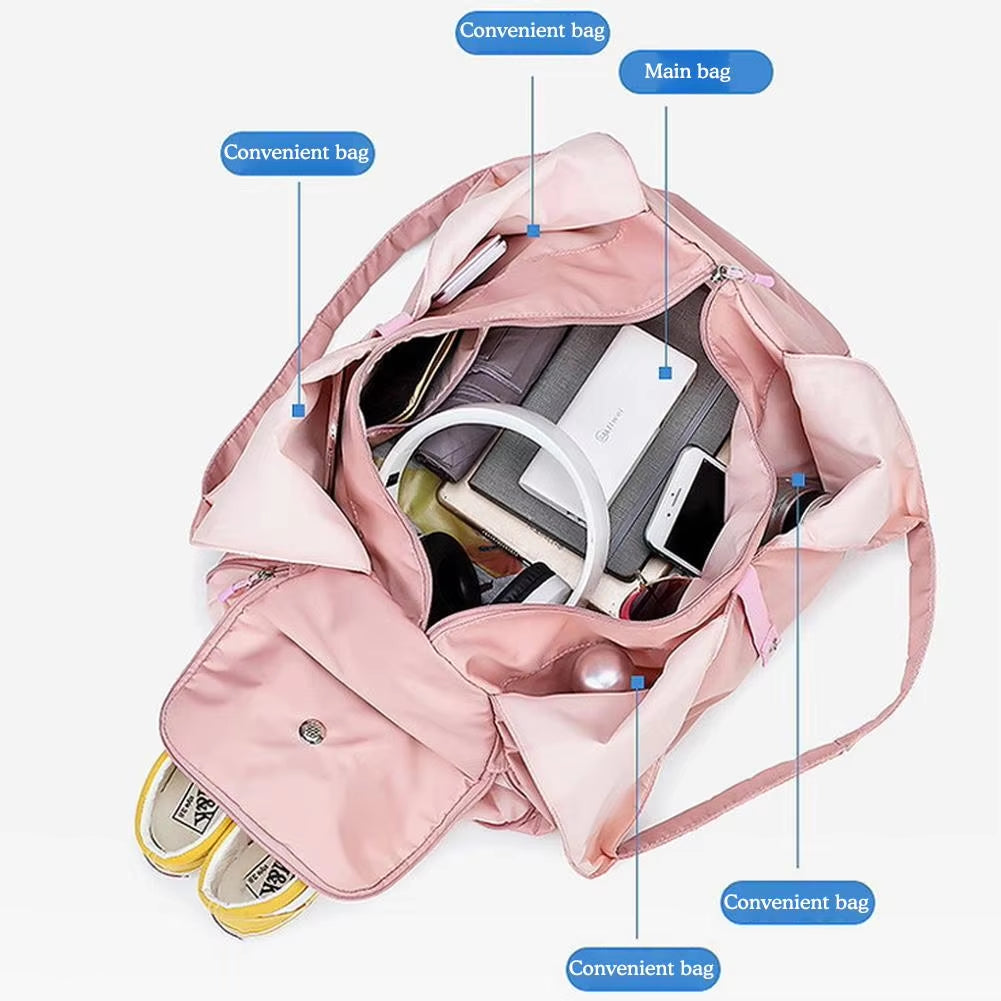 Gym Fitness Handbags for Women Men Dry Wet Separation High Capacity Yoga Mat Bag Portable Waterproof Outdoor Sport Travel Bag