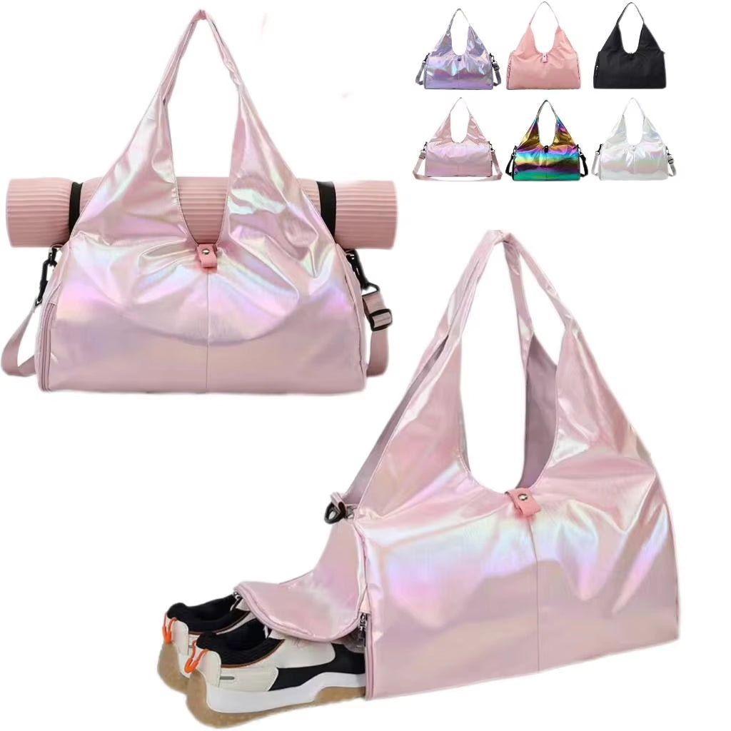 Gym Fitness Handbags for Women Men Dry Wet Separation High Capacity Yoga Mat Bag Portable Waterproof Outdoor Sport Travel Bag
