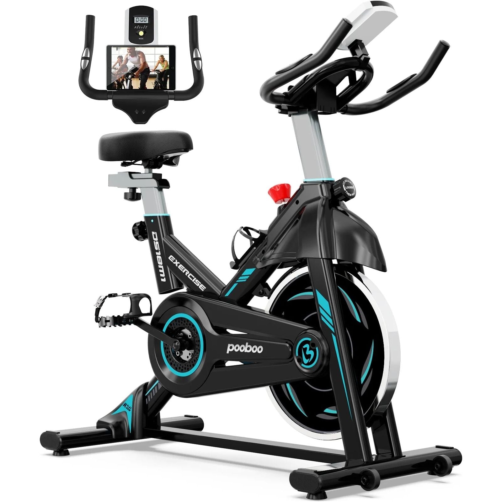 Magnetic Indoor Cycling Bike Stationary Exercise Bikes Home Cardio Workout Bicycle Machine 350Lb Flywheel Weight 40Lbs