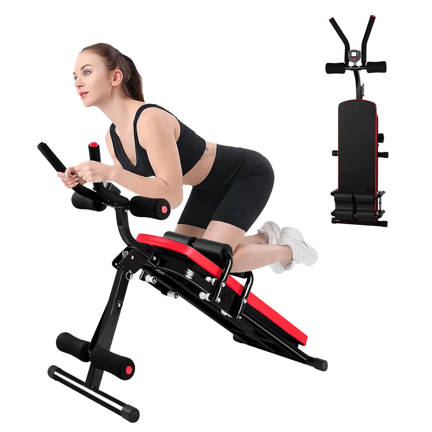 Ab Workout Equipment Machine for Stomach Workout Foldable Abdominal Trainer Home Gym Adjustable Ab Exercise