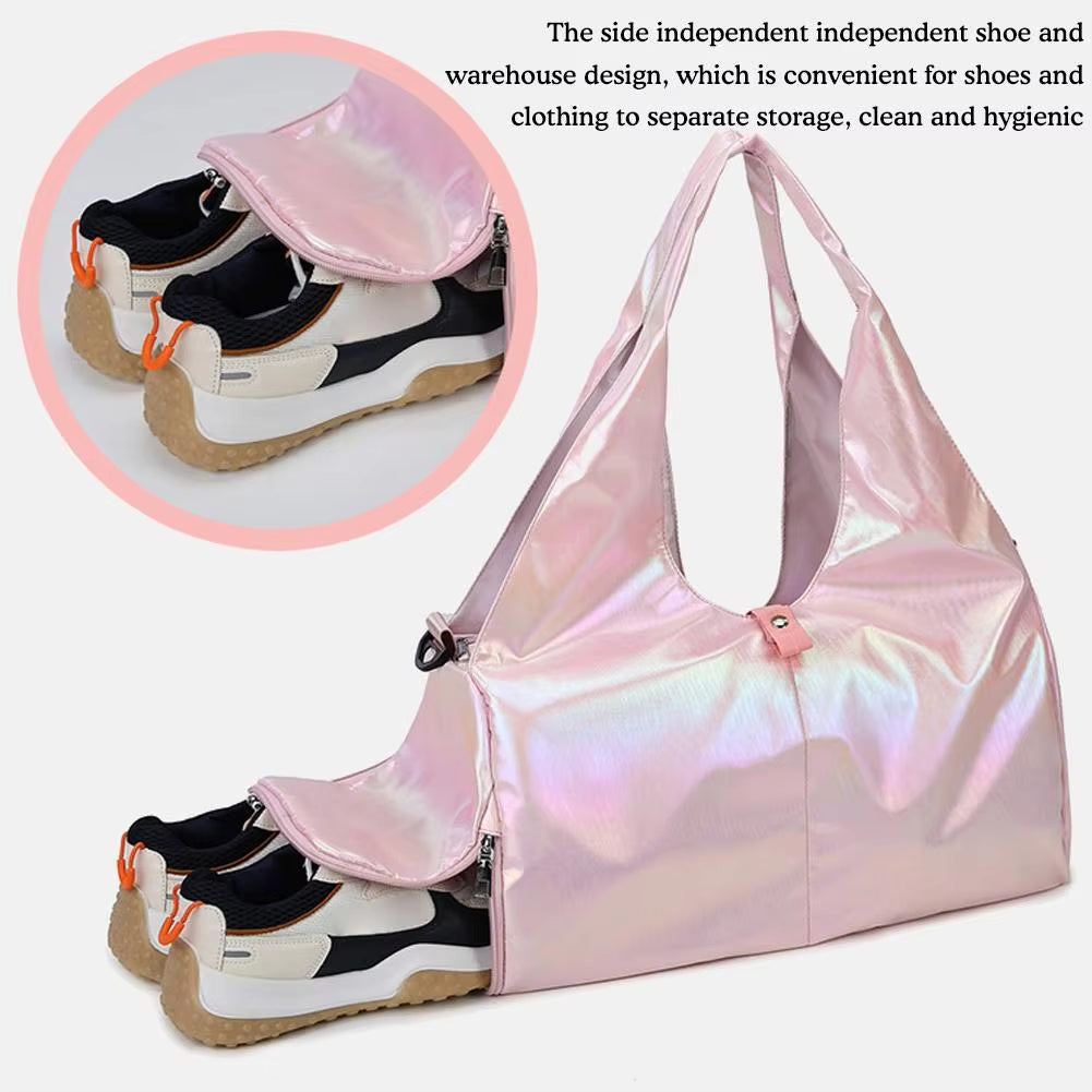 Gym Fitness Handbags for Women Men Dry Wet Separation High Capacity Yoga Mat Bag Portable Waterproof Outdoor Sport Travel Bag